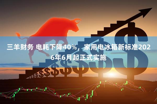 三羊财务 电耗下降40%，家用电冰箱新标准2026年6月起正式实施