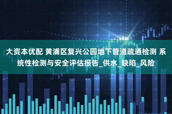 大资本优配 黄浦区复兴公园地下管道疏通检测 系统性检测与安全评估报告_供水_缺陷_风险