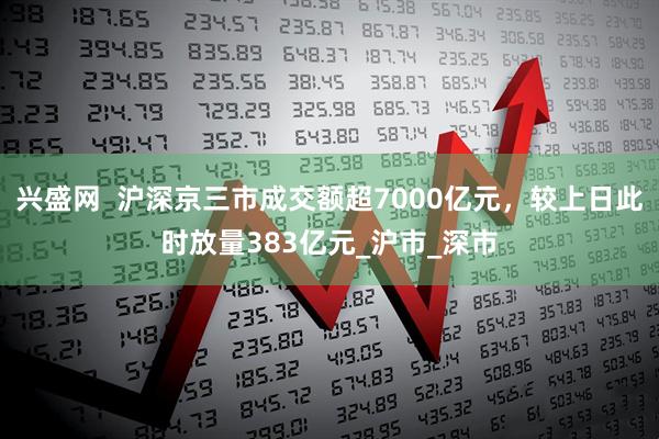 兴盛网  沪深京三市成交额超7000亿元，较上日此时放量383亿元_沪市_深市